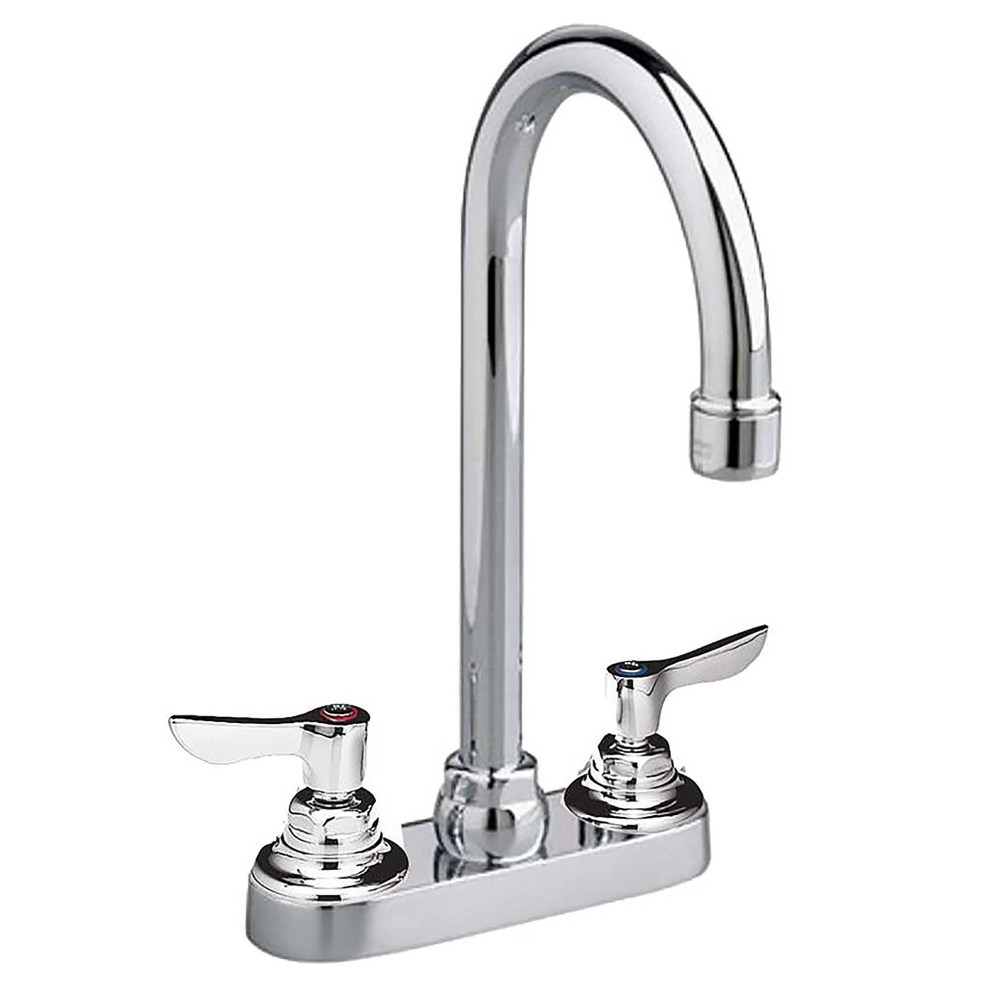 Monterrey® 4Inch Centerset Gooseneck Faucet With Wrist Blade Handles 0.5 gpm/1.9 Lpm With Grid